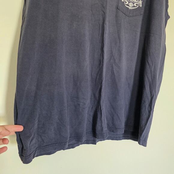 Vintage Harley Davidson Tank Men 3X Laugermans Pocket Tee Skull 2000s HD York PA - Picture 5 of 11